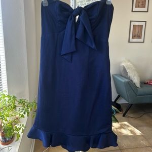 Strapless Navy Blue Dress